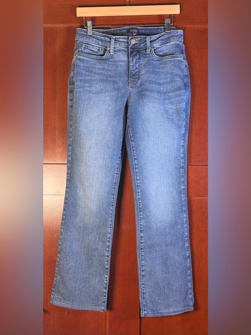 NYDJ Barbara Bootcut Jeans Size 8 Medium Wash Stretch Denim